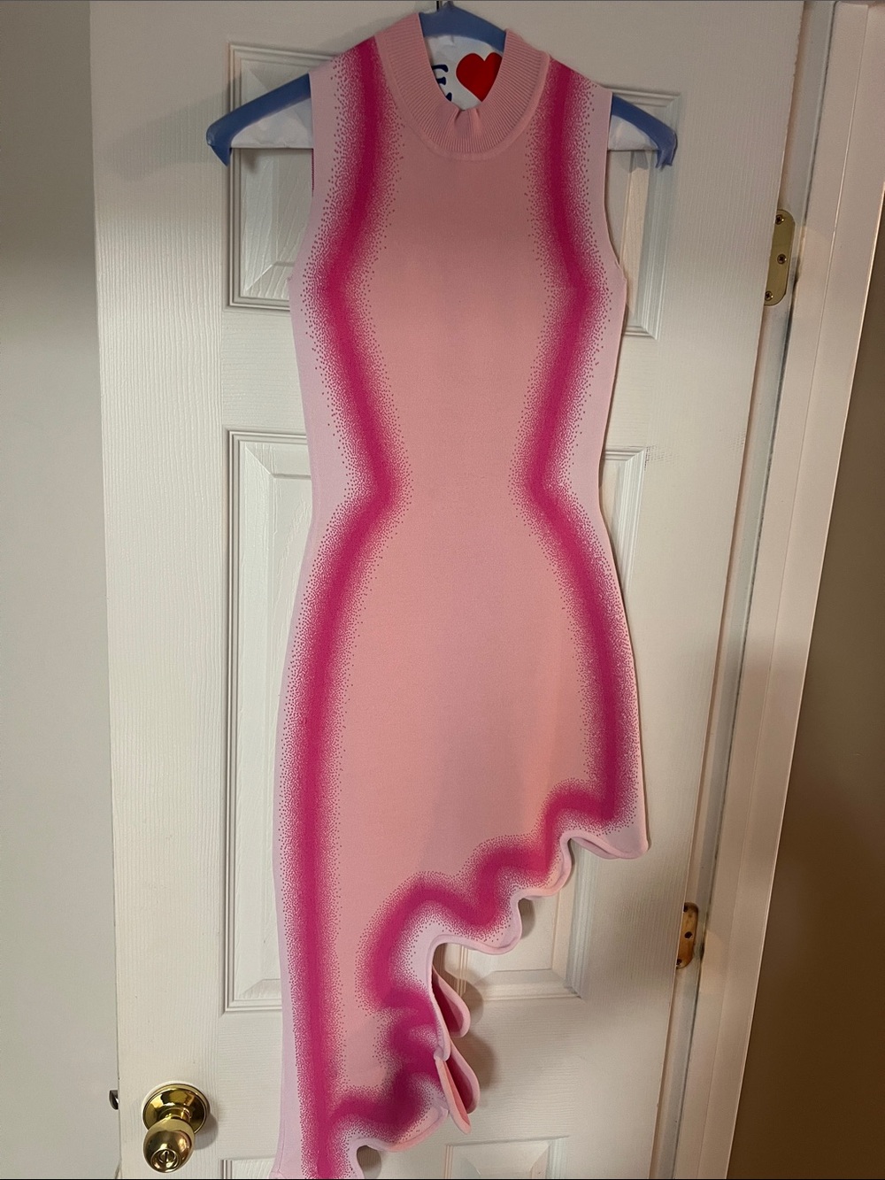 PH5 Pink Gradient Asymmetrical Ruffle Dress BROOKLYN WAVY ASYMMETRIC DRESS